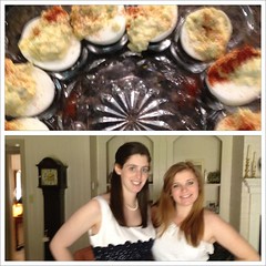 Apr 8, 2012 - deviled eggs (my fave part of Easter!) and @sarahann127 and me in our eyelet dresses