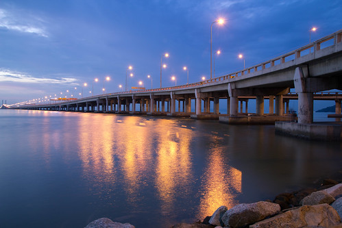 Penang Bridge Sunrise by andruphotography
