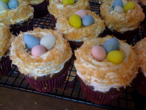 Easter nest cupcakes!