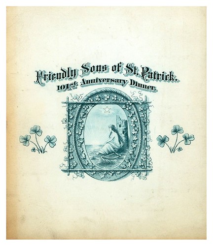 017-101ST ANNIVERSARY DINNER  FRIENDLY SONS OF ST.PATRICK-Portada Menu-1885-NYPL
