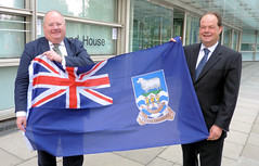 The flag of the Falkland Islands