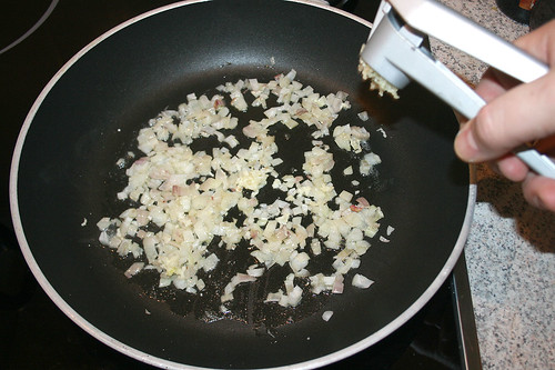 15 - Knoblauch dazu pressen / Add garlic