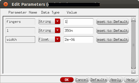 Edit Parameters