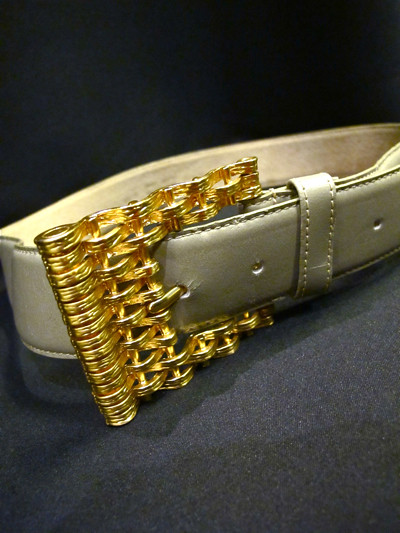 Grey and Gold- Anne Klein for Oroton leather belt