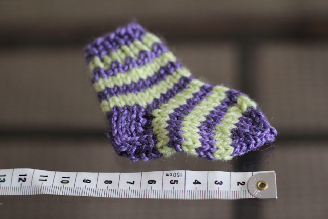 Newborn stripy socks