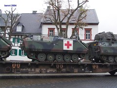 Bahnankunft des 42 Tankbataljon in Schleiden 2004