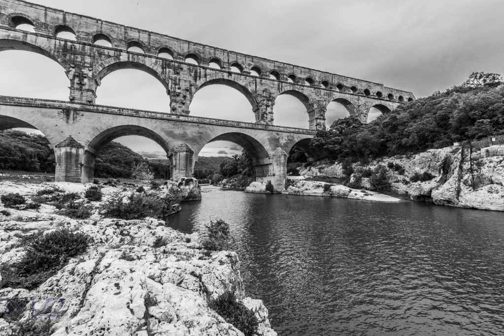 Pont du Gard, Roman aqueduct near Nimes, France