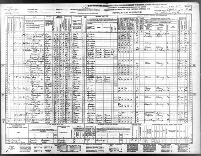 1940 Census Nevada Franklin Don