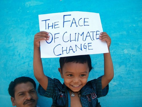 印度的小孩子也一同響應#The Face of Climate Change活動。圖片來源：Earth Day Network