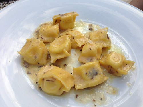 Fagotelli, parmigiano fonduta, chopped truffles