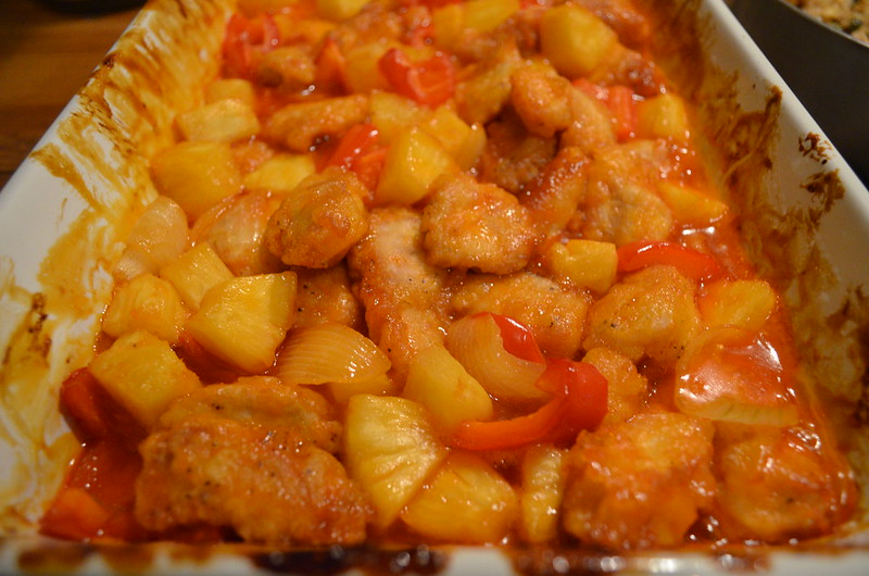 Sweet and Sour Chicken from oven