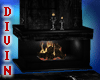 Dark Iron Cross Fireplace