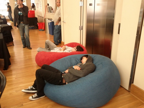 Two hackers at Xhack2012 fall asleep