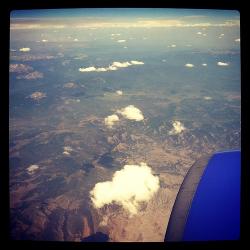 flying over the rockies