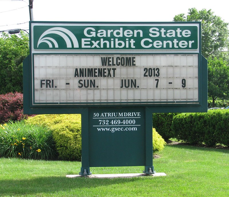 The entrance to the Garden State Exhibit Center