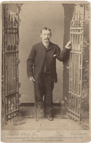 Uncle George - Man with a Crutch - Cabinet Card by Photo_History