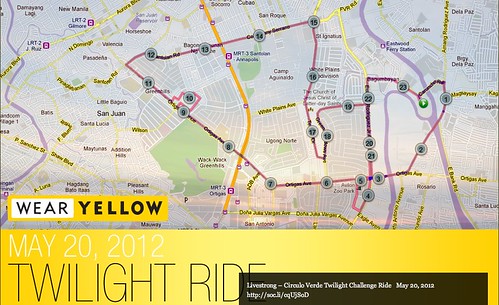 Livestrong - Circulo Verde, Twilight Challenge Ride Race Map