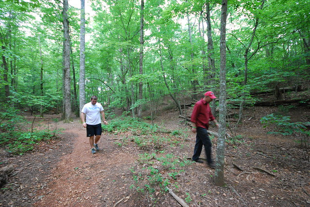 Here is Nick and I hot on the trail for Fairy Stones