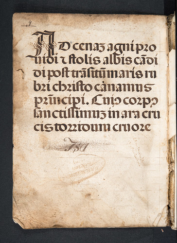 Manuscript hymn in Crastonus, Johannes: Lexicon latino-graecum (Vocabulista)