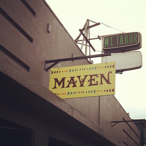 New branding and hand painted sign that I created for Maven! by handmade julz
