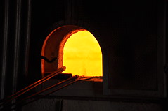 Murano glass works furnace