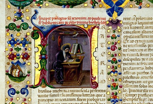 002-Bibbia di Borso d'Este-Vol 1- fol 5-Detalle- Biblioteca Estense de Módena