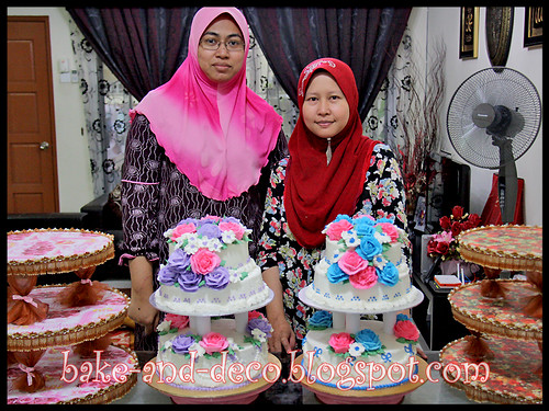 Combo: 3 Tier Buttercream Wedding Cake + DIY Cake Stand - 29 Feb 2012