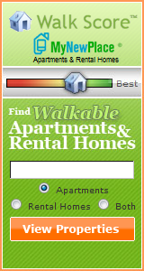 widget for Walk Score's apartment seach function (courtesy of Walk Score.)