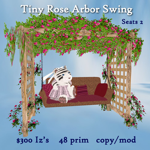 Tiny Rose Arbor Swing by Teal Freenote