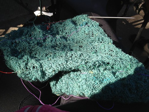 progress on the lace scarf
