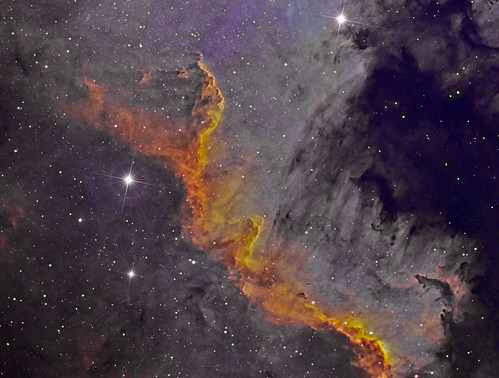 The Wall - NGC7000 - Colour by Mick Hyde