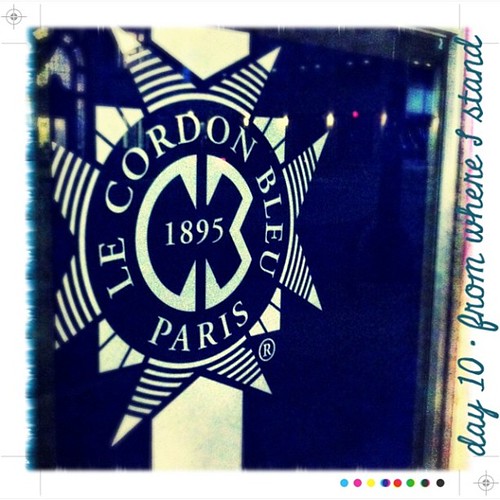 #geekphotoaday - day 10 - #FromWhereIStand : the school emblem I pass at 5:30 am, everyday on my way to class. #lecordonbleu