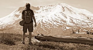 Black Watch Sasquatch on Johnston Ridge overlooking Mt. St. Helens