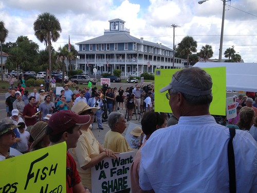 Media attention at Save the Bay Day in Apalachicola