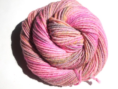FCKFiber Club Famous Couples Spring 2012-March-Sid & Nancy (this is Nancy)-2.6oz-Polwarth-hand carded, chain plied-100yds-1