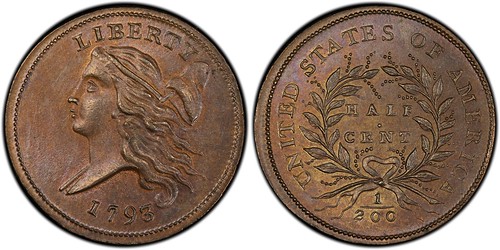 1793 half cent MS66BN Cohen 4