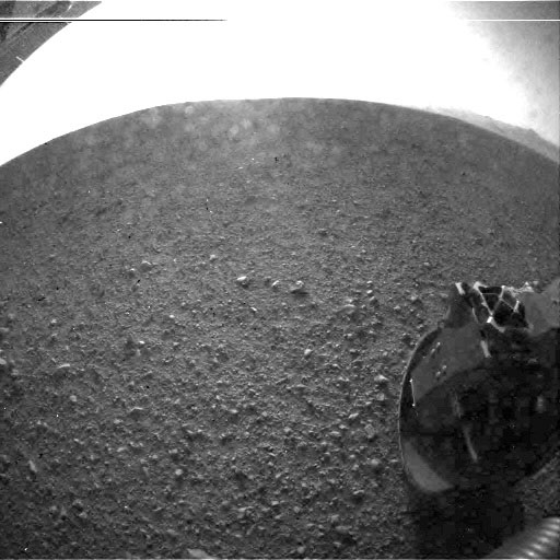 NASA Curiosity, first image without dust cover