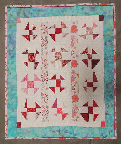 Recycled Flies- Wonky Flies Doll Quilt