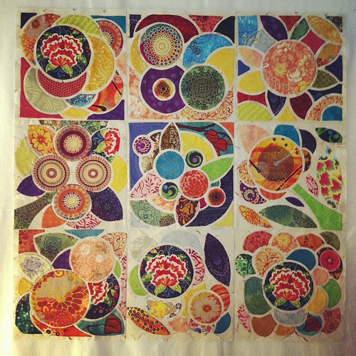 Tile quilt again. Small adjustments to fix the bottom row middle block.