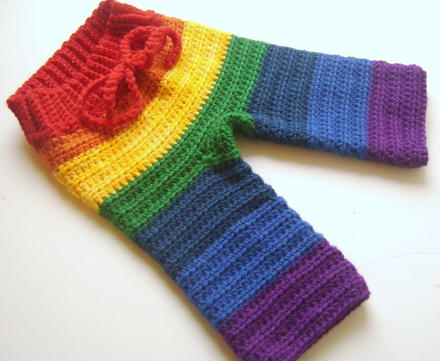 ROYGBIV True Rainbow Newborn Crocheted Longies
