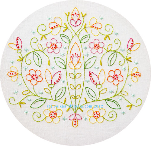 May Flowers embroidery pattern