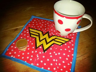 Wonder Woman mug rug