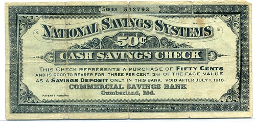 National Savings Systems 50 cents front