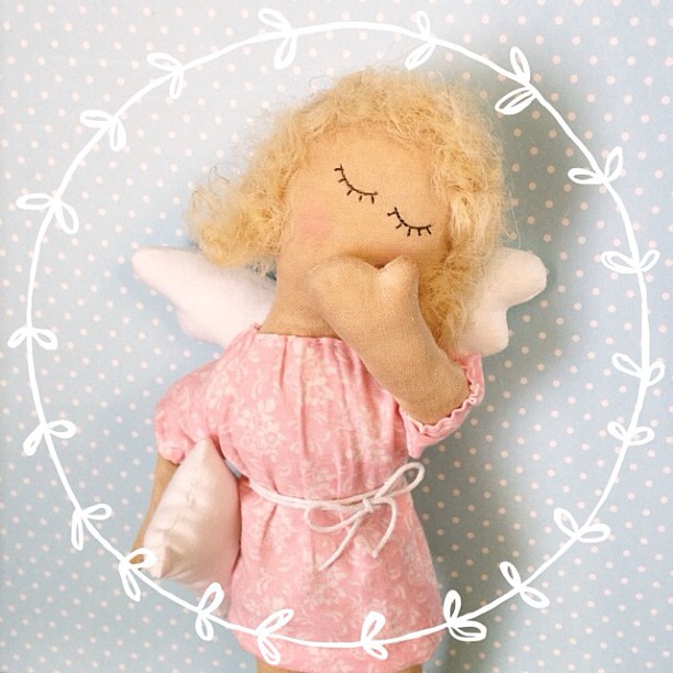 Сонный ангел-подарок маленькой девочке (точнее, ее родителям)) на крестины. #нежнятина