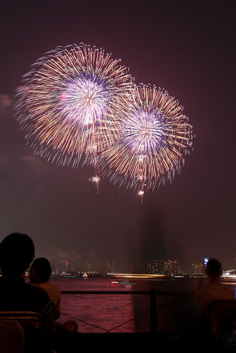 「昇曲付 八重芯 銀点滅」 by 山崎芳男 東京湾大華火 2013 Tokyo Bay Grand Fireworks