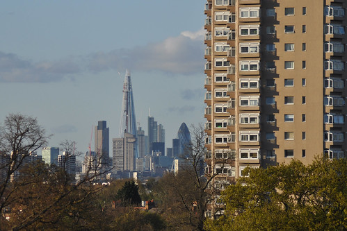 Shard and City skyline from Brockwell Park