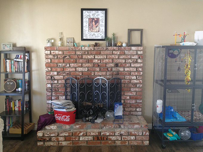 How To Paint a Brick Fireplace