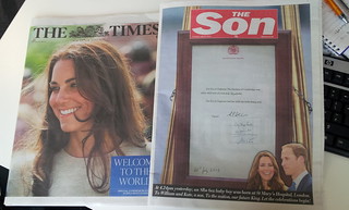 Sun and times cover royal birth
