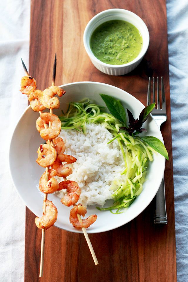 Thai Pesto Shrimp & Coconut Rice Bowl | Perpetually Chic