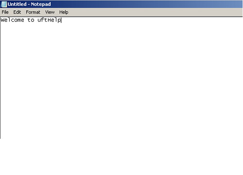 Working with Notepad in UFT
